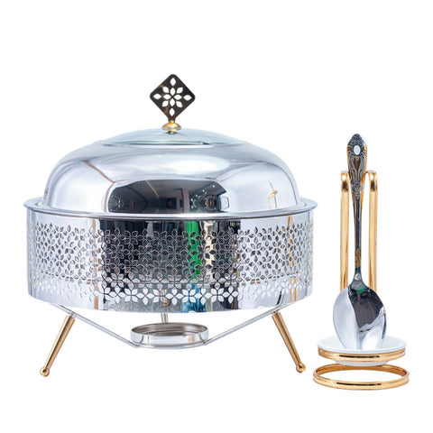 CHAFING DISH ARGENTE DORE 4L L'Atelier de Dadi - vaisselle de luxe - Dakar - Senegal