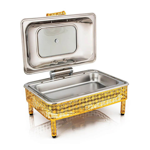 CHAFING DISH ARGENTE DORE GM 62X45X22 cm - L'Atelier de Dadi - vaisselle de luxe - Dakar - Senegal