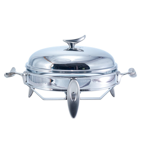 CHAFING DISH ARGENTE ROND 2,5L - L'Atelier de Dadi - vaisselle de luxe - Dakar - Senegal