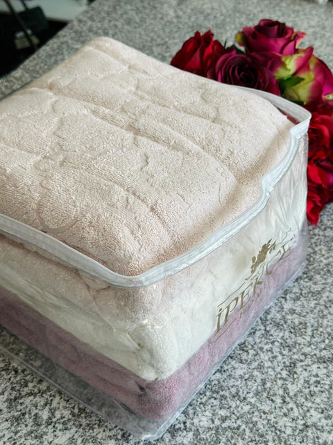 ENSEMBLE SERVIETTE 3 PCS TRICOLOR 90x180 - L'Atelier de Dadi - vaisselle de luxe - Dakar - Senegal