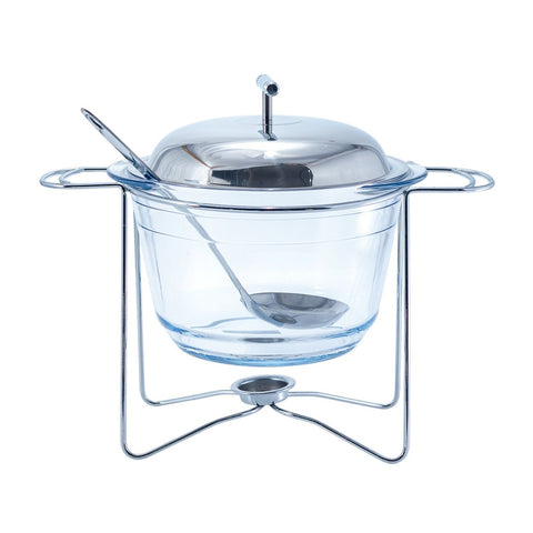 SOUPIERE CHAFING 4L ARGENTE - L'Atelier de Dadi - vaisselle de luxe - Dakar - Senegal