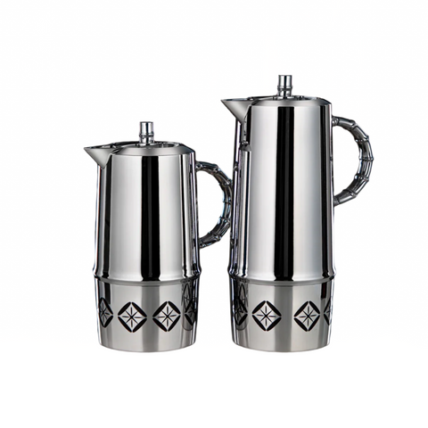 THERMOS DUO ARGENTÉ 0,6L-1L - L’Atelier de Dadi - Vaisselle de luxe - Sénégal