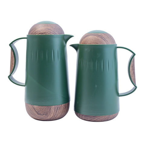 THERMOS DUO VERT BOIS 0.7LX1L L'Atelier de Dadi - vaisselle de luxe - Dakar - Senegal