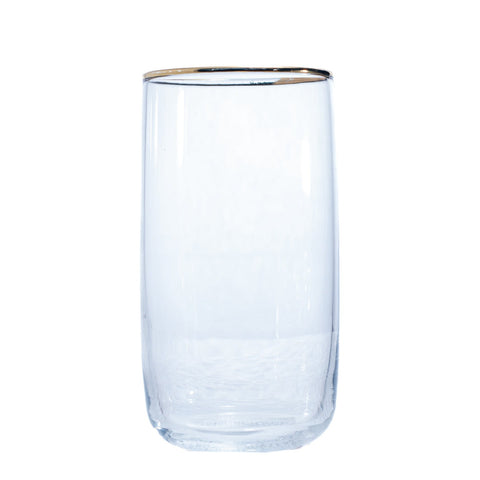 VERRE A EAU TRANPARENT DORE 6PCS - L'Atelier de Dadi - vaisselle de luxe - Dakar - Senegal