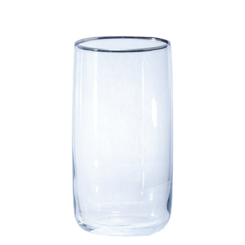 VERRE A EAU TRANSPARENT ARGENTE 6 PCS - L'Atelier de Dadi - vaisselle de luxe - Dakar - Senegal