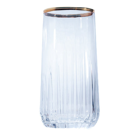 VERRE A EAU TRANSPARENT DORE 6 PCS - L'Atelier de Dadi - vaisselle de luxe - Dakar - Senegal