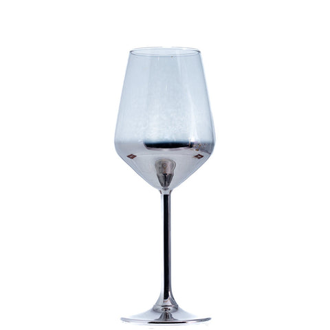 VERRE A PIEDS TRANSPARENT ARGENTE 6 PCS - L'Atelier de Dadi - vaisselle de luxe - Dakar - Senegal